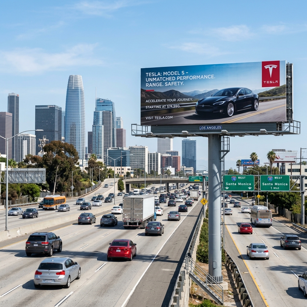 Roadside outdoor advertising billboards and unipoles