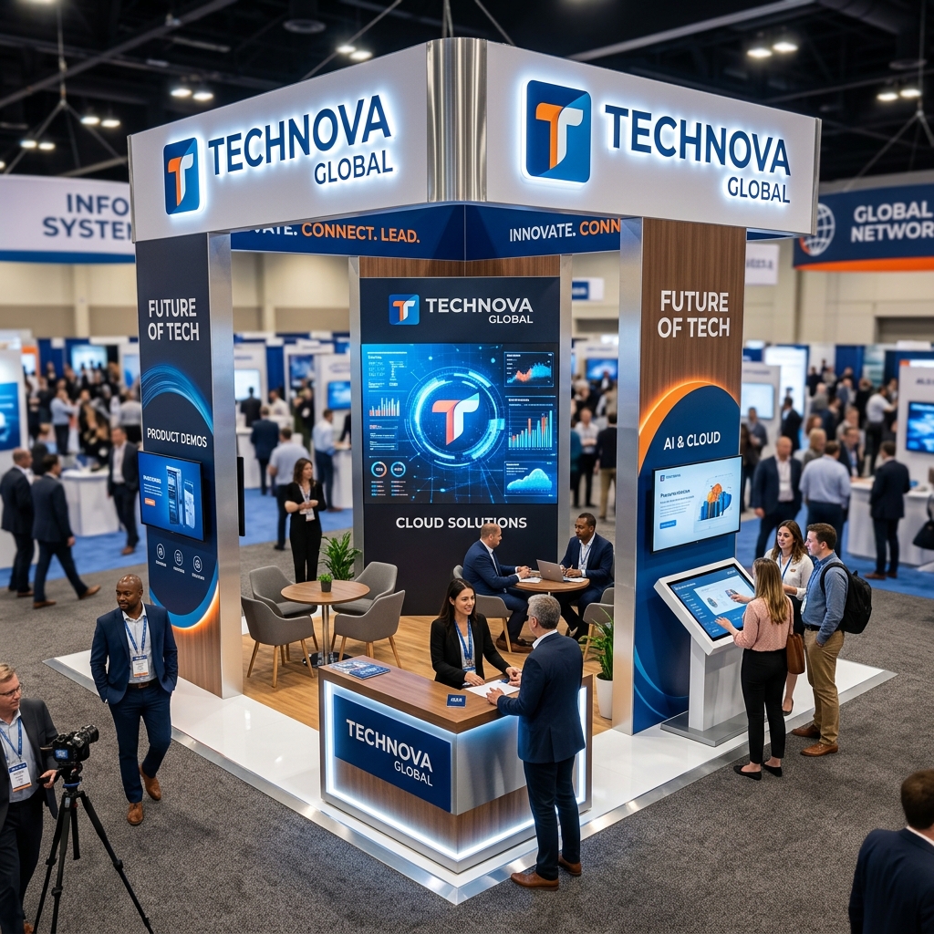Custom exhibition booth display stand